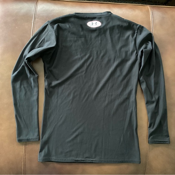 UNDER ARMOUR Active Fitted Long Sleeve Tee Shirt Youth Size Large Black - Picture 4 of 9